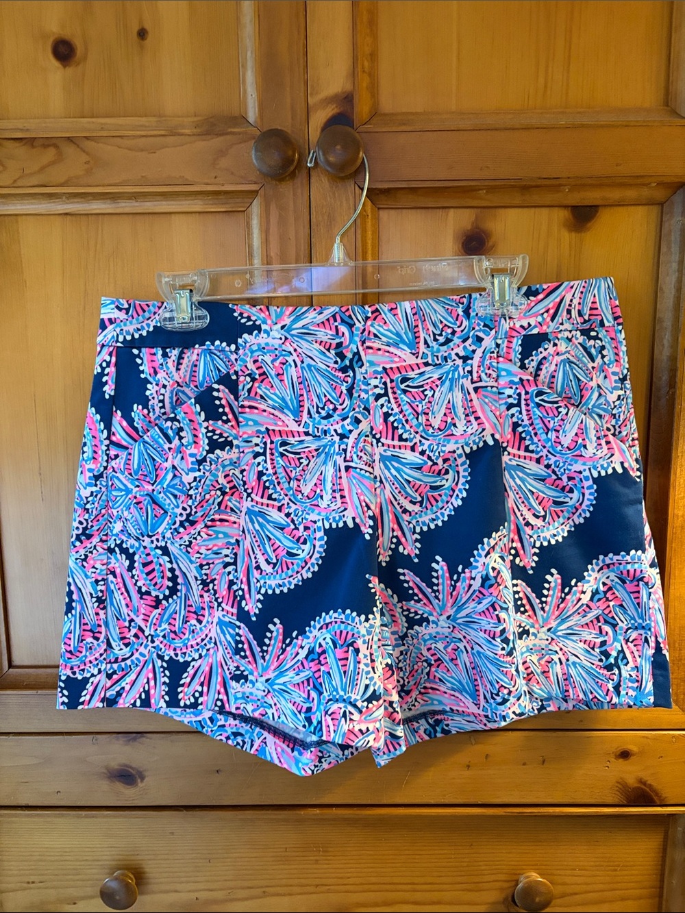 Lilly Pulitzer Arabeth Stretch Shorts Oyster Bay Blue NWOT